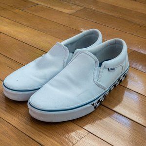 Men's Asher Slip On Low Top Sneaker | M 8.5 | White/Checkerboard